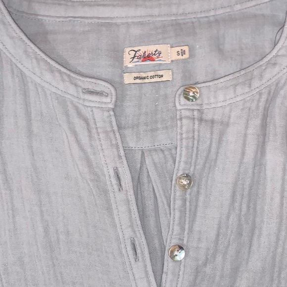 Faherty Dream Cotton Double Gauze Pullover Top in Dewkissed/Mint -Sage SZ Small - Picture 5 of 6